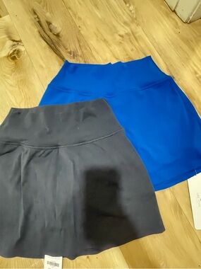 CRZ YOGA bundle A-Line Skorts - Royal Blue and navy blue.